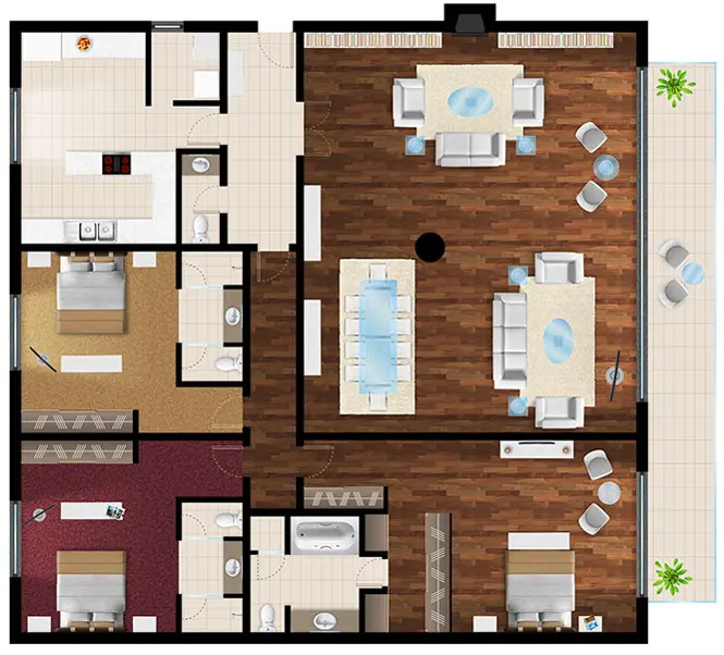 Appartement 3 chambres