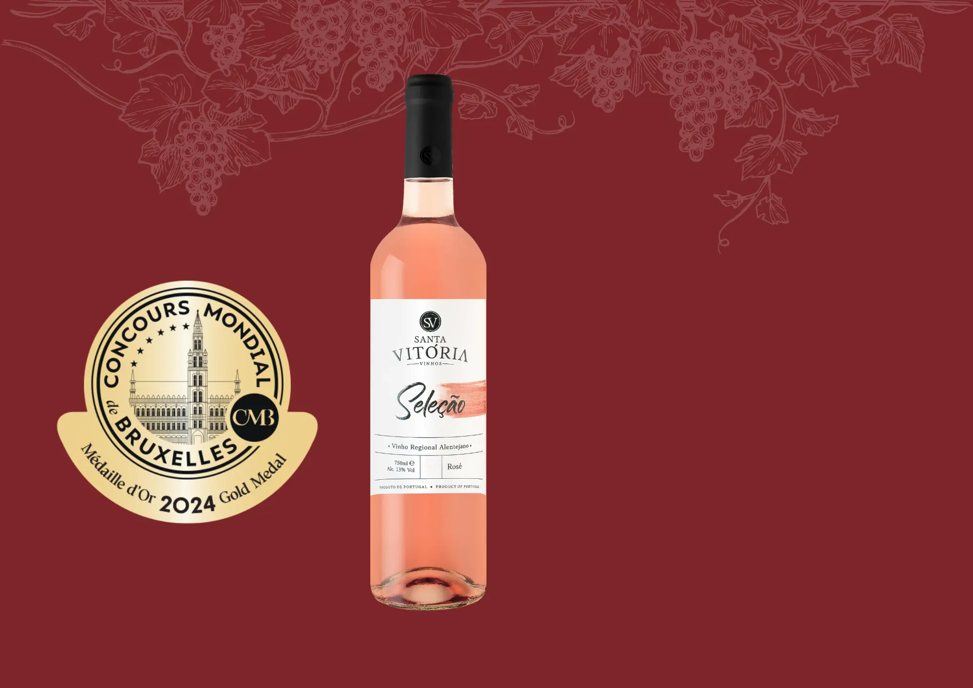 Santa Vitória Rosé Seleção 2023, Medalha de Ouro no CMB 2024